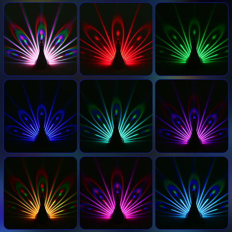Peacocks Wall Lamp Colorful
