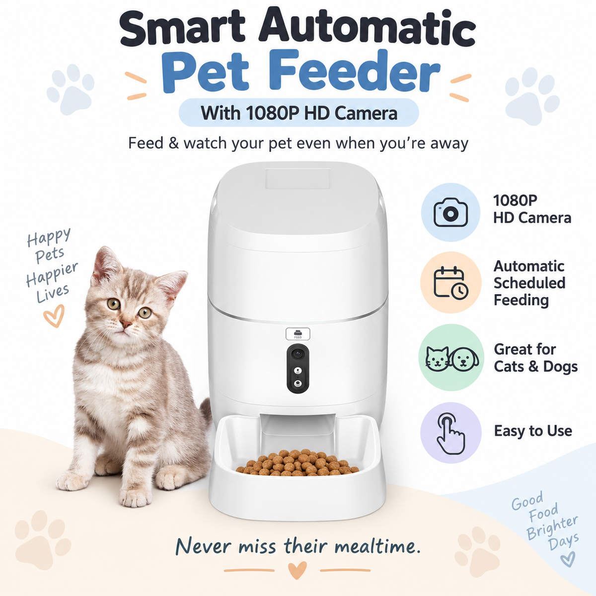 Smart Pet Automatic Feeder Water Feeder