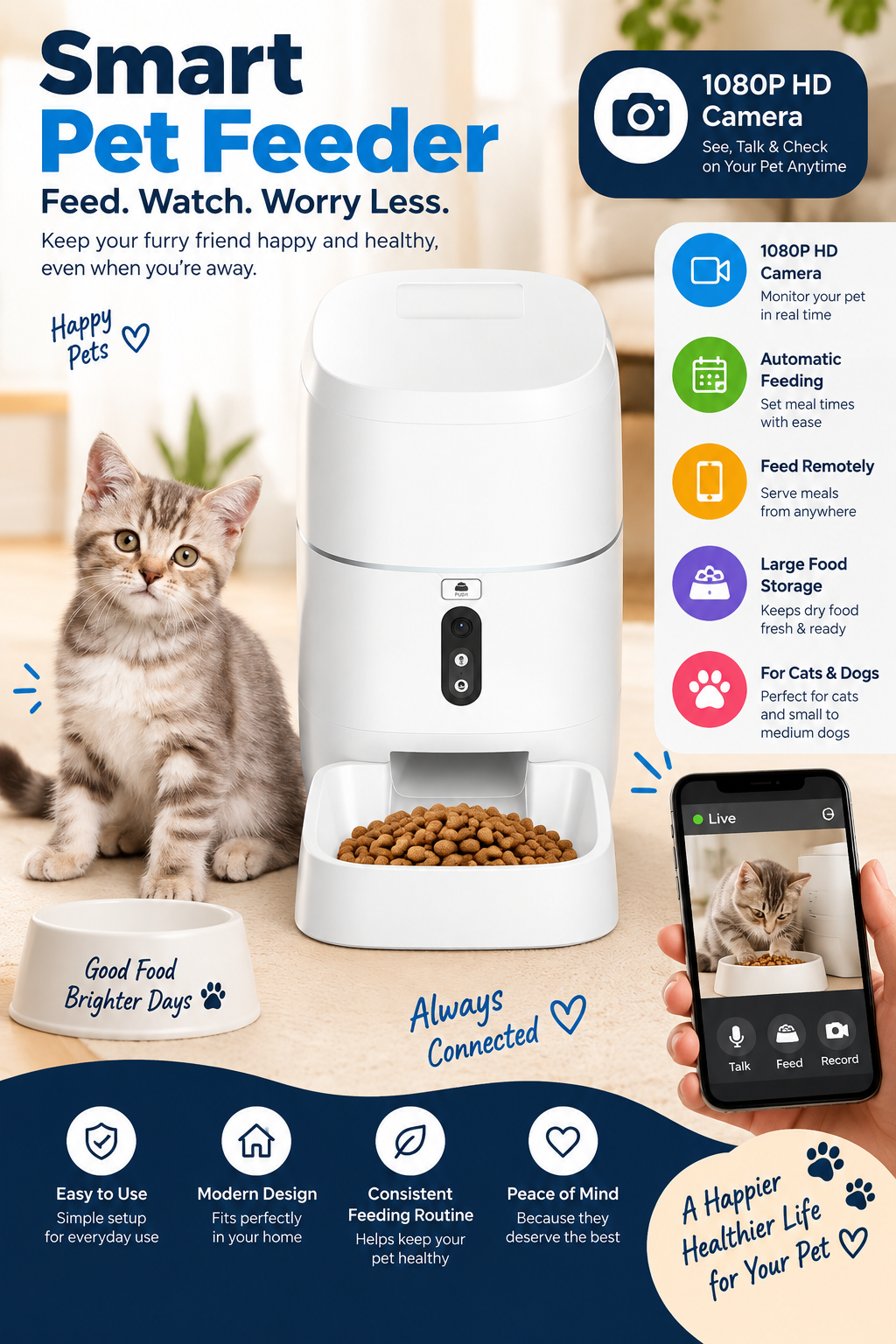Smart Pet Automatic Feeder Water Feeder